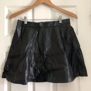 Leather mini a-line skirt size 6